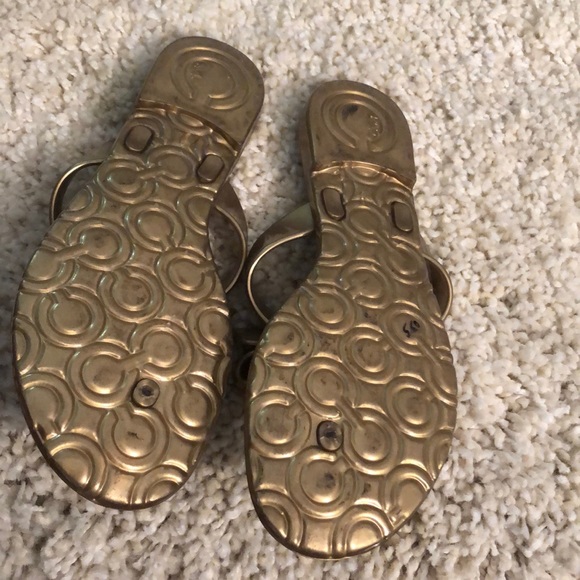 Coach Gold Sandals - Picture 4 of 5